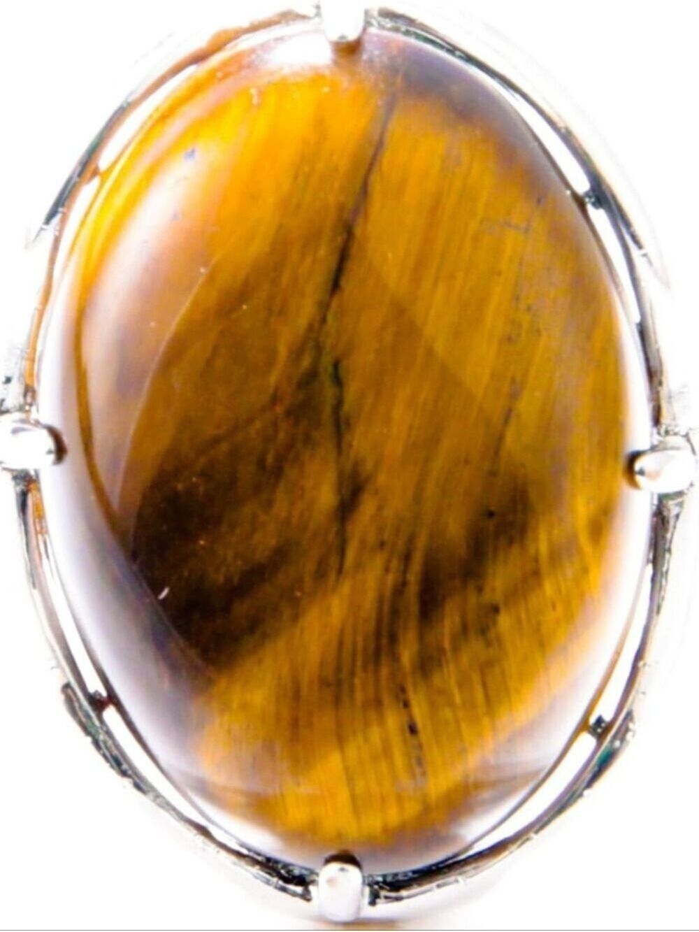 Natural Tiger's Eye Adjustable Ring